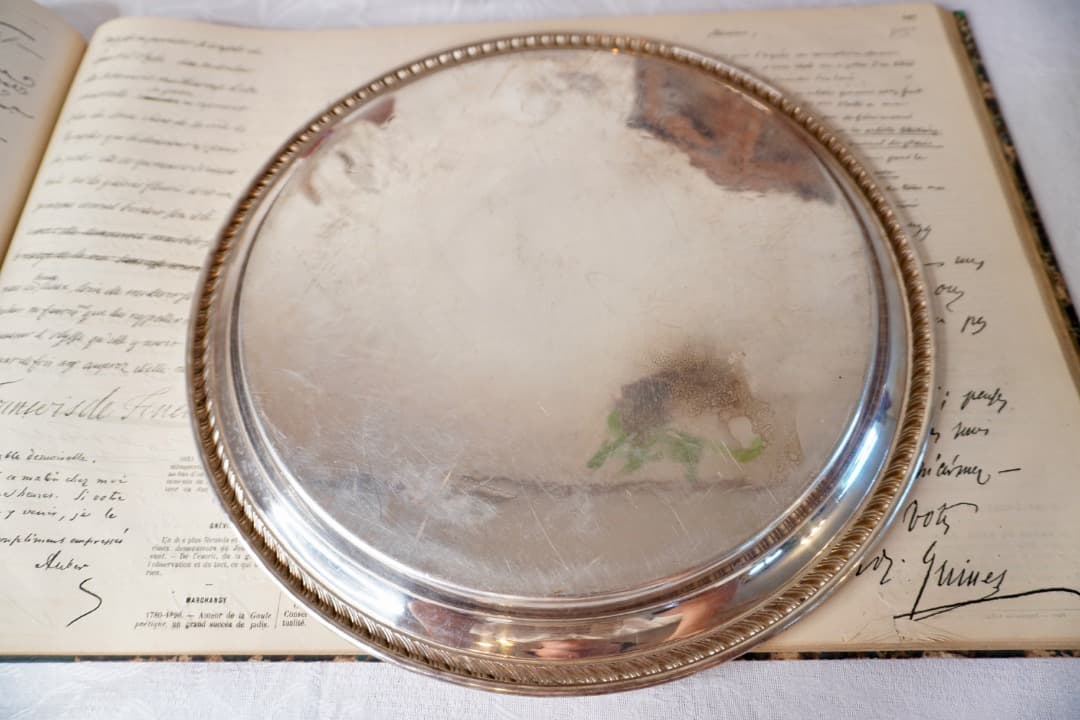 フランス ヴィンテージ シルバープレート トレー