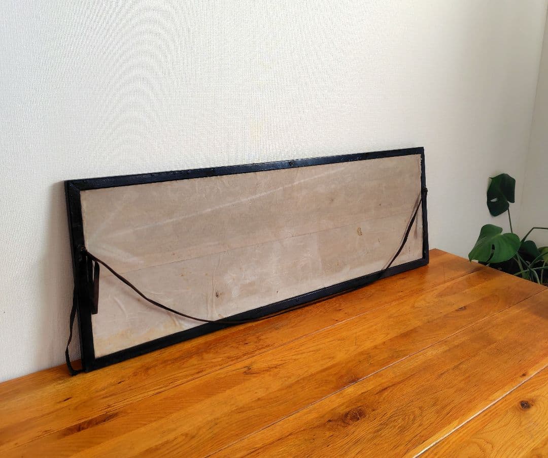 大型装飾パネル『輿』貴族行列　横約110.5cm　横長絵巻物　額絵