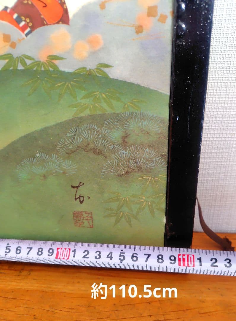 大型装飾パネル『輿』貴族行列　横約110.5cm　横長絵巻物　額絵