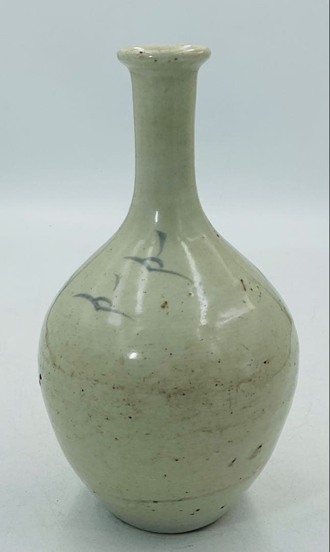 ★初期伊万里　江戸時代　パイナップル文染付徳利　箱付【516】★