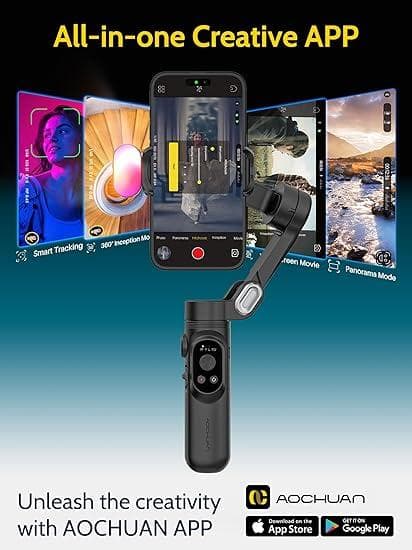 AOCHUAN Smart X Kit スマホ用3軸ジンバル ブラック