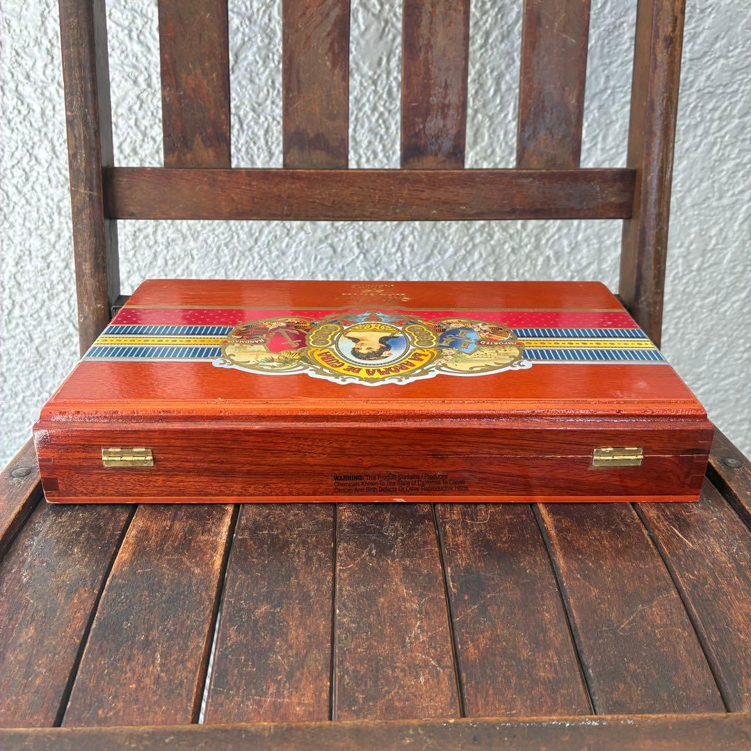 木製シガレットケース収納木箱ハンドメイドアメリカアンティークUSAヴィンテージ