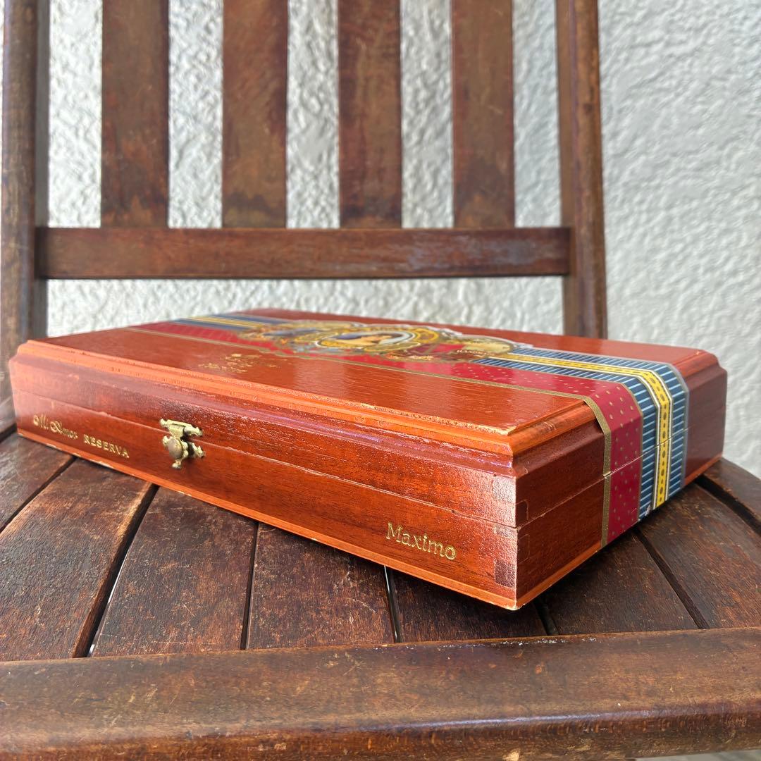 木製シガレットケース収納木箱ハンドメイドアメリカアンティークUSAヴィンテージ