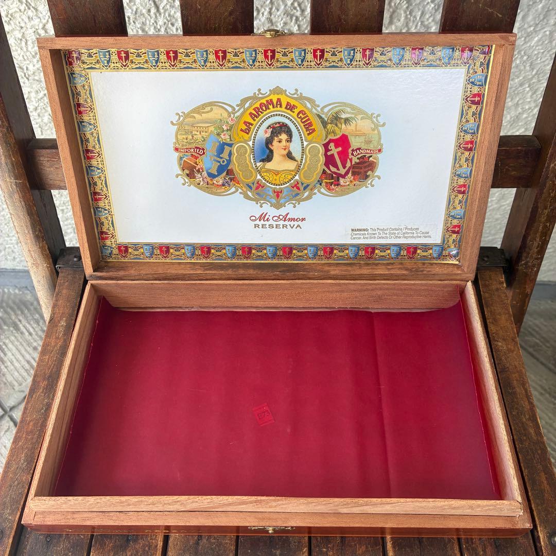 木製シガレットケース収納木箱ハンドメイドアメリカアンティークUSAヴィンテージ