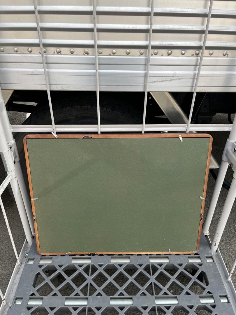 水墨画 風景 額　額縁　銘有　現状品