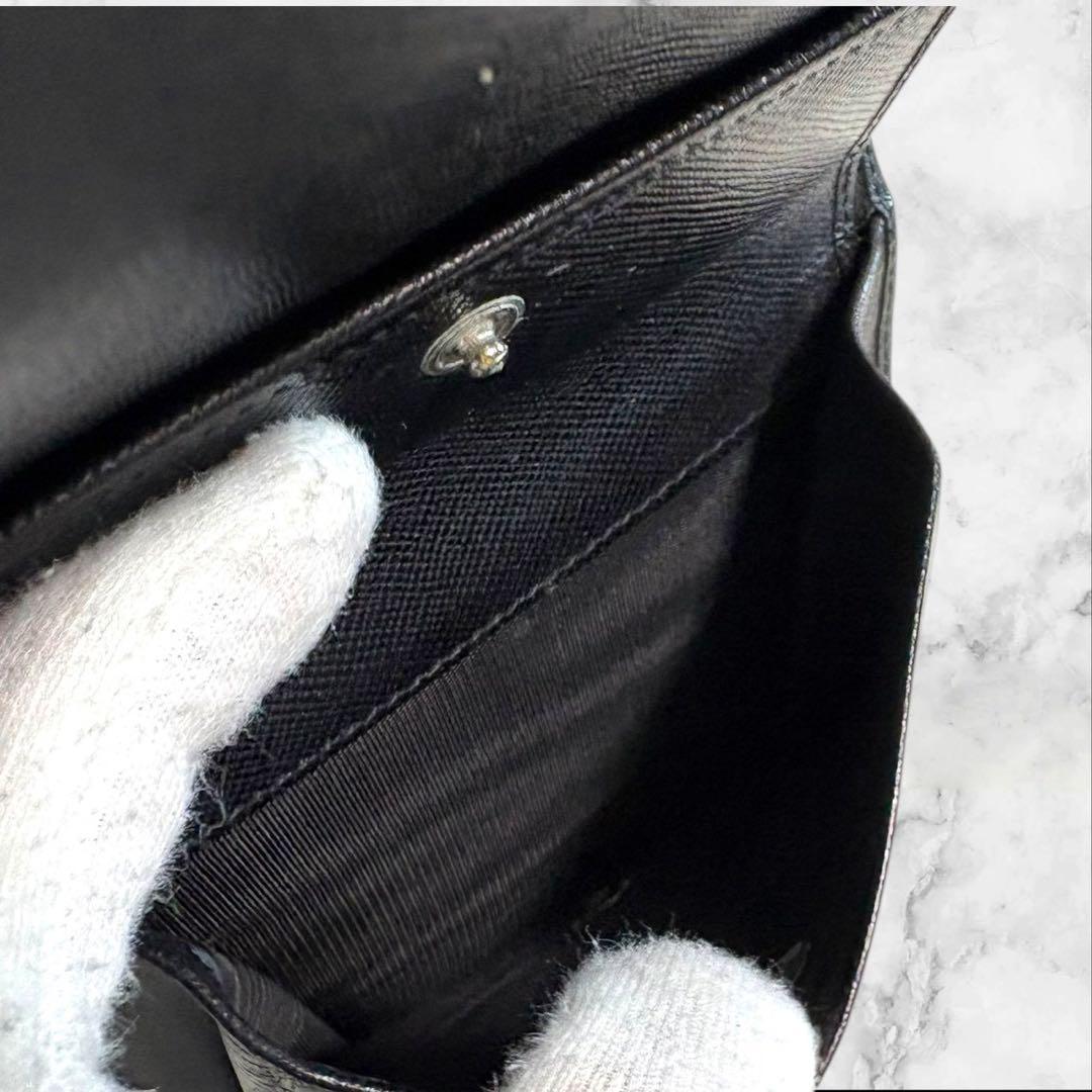 極上美品✨PRADA プラダ 三つ折り財布 サフィアーノ ブラック