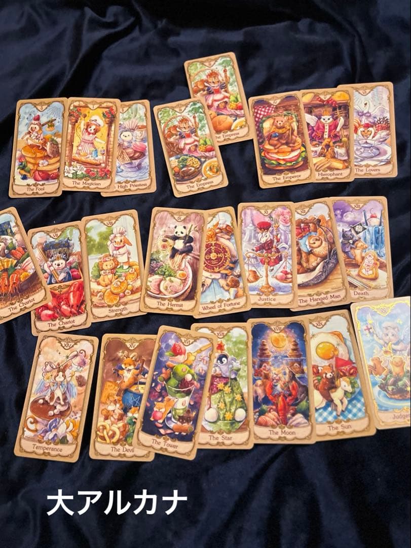 小動物と美食のタロットカード 78枚＋2枚　Maruco Art