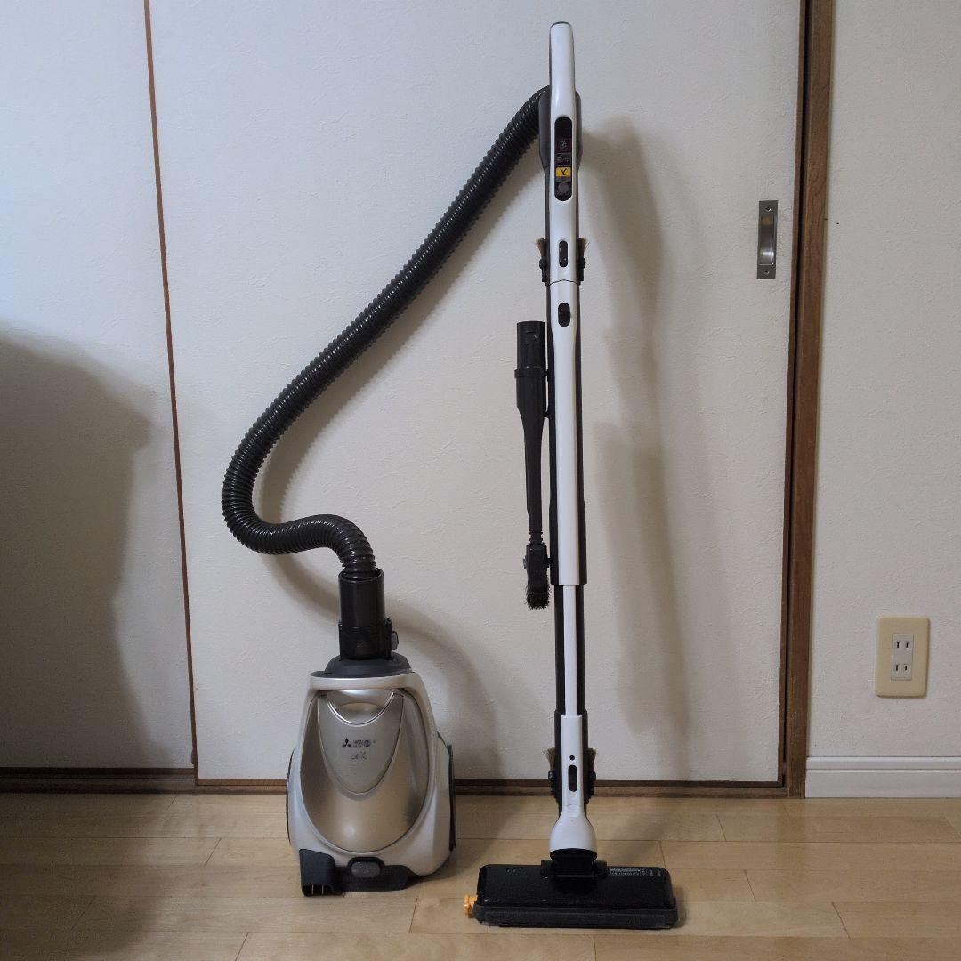 三菱 キャニスター掃除機 シルバー ノズル付き　TC-FD2Ｃ-N形