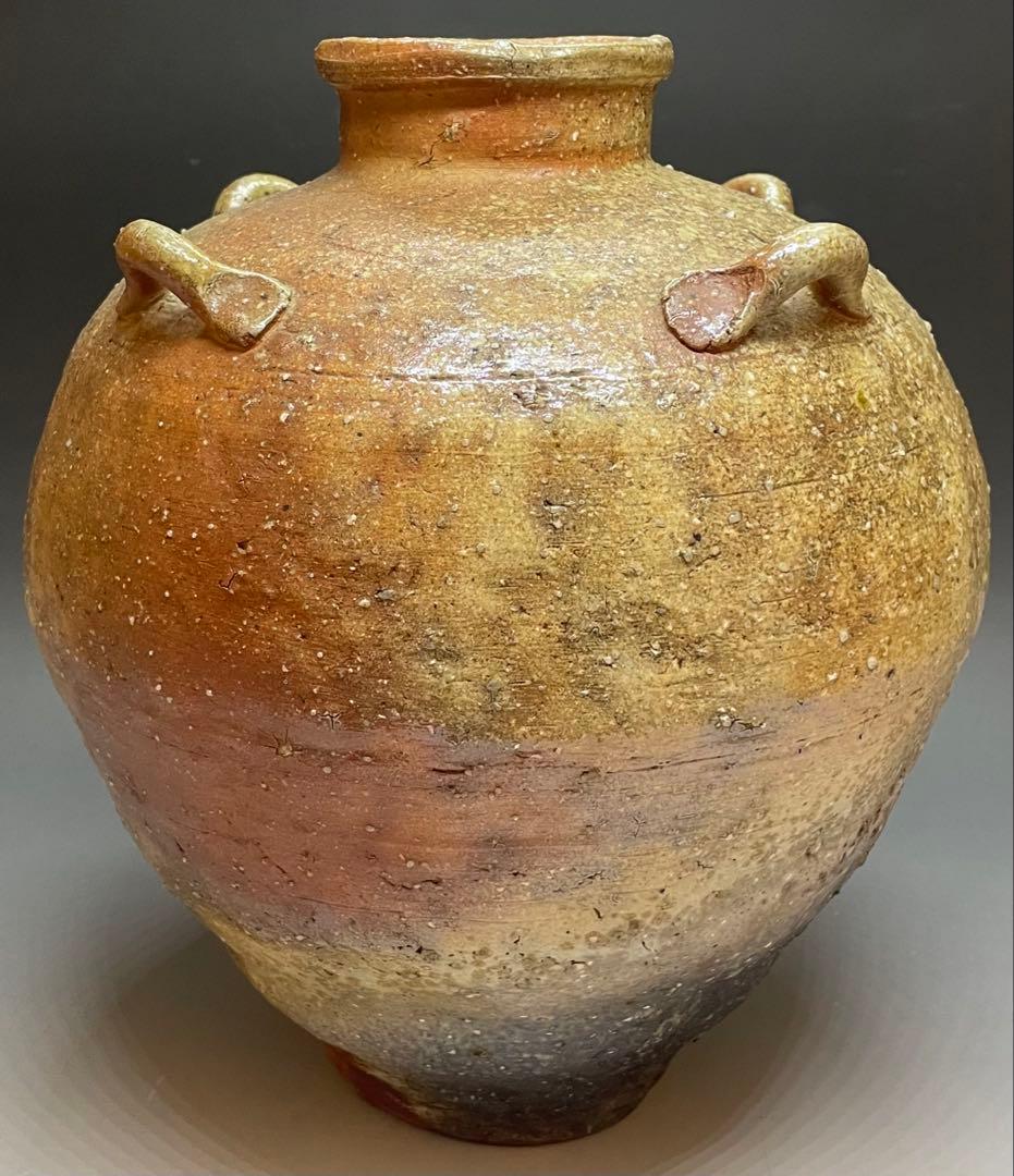信楽焼　四耳壺　在銘　作家作品　b6115