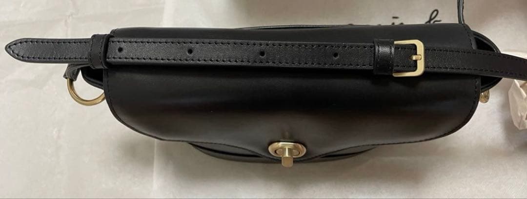 【美品】アニエスベー　ショルダーバッグ　牛革　ブラック