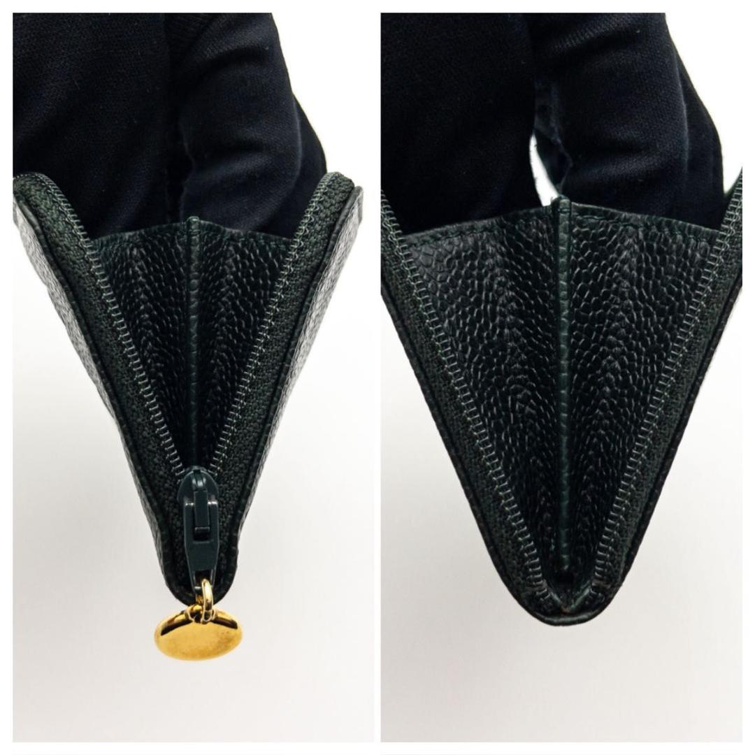 【超極美品】CHANEL ケース　ココマーク　キャビアスキン　グリーン