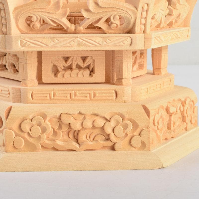 仏教美術　桧彫刻　大日如来像　仏像　華鬘台　C　8862