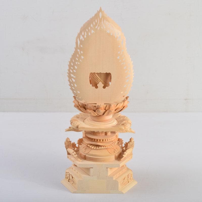 仏教美術　桧彫刻　大日如来像　仏像　華鬘台　C　8862