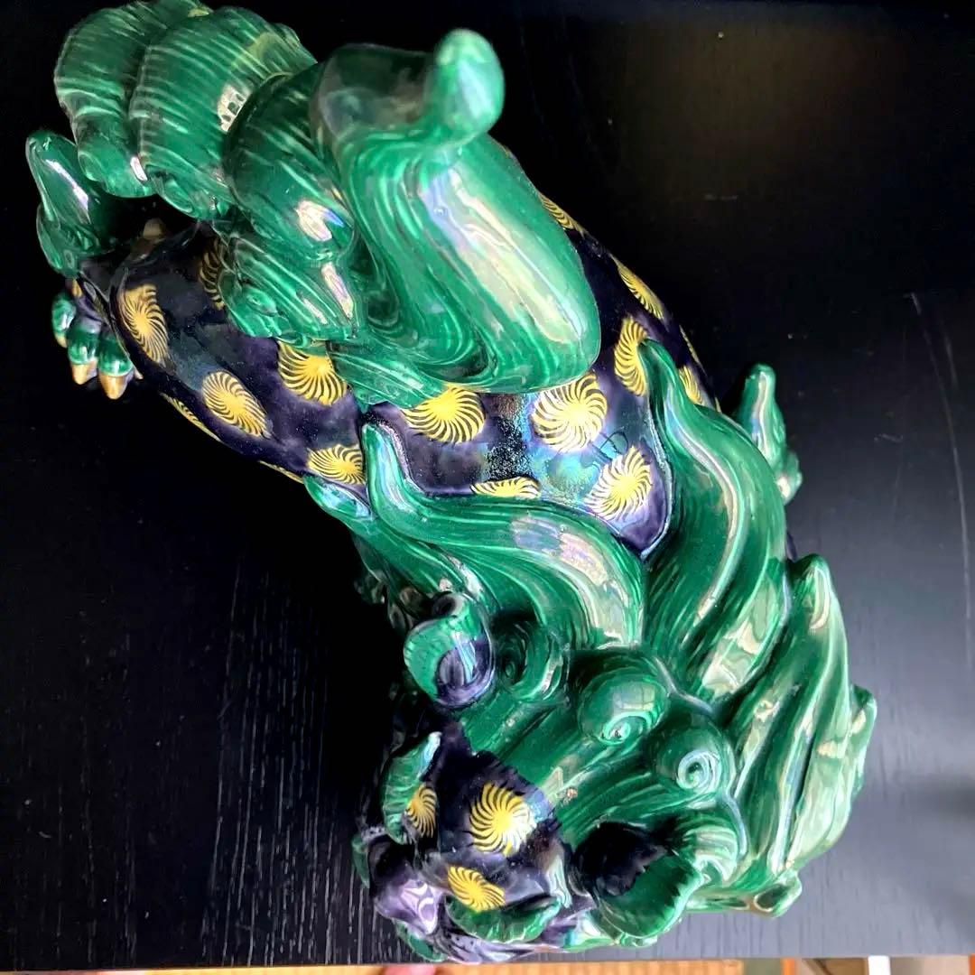 古九谷唐獅子置物　九谷青手獅子置物　★最終価格★