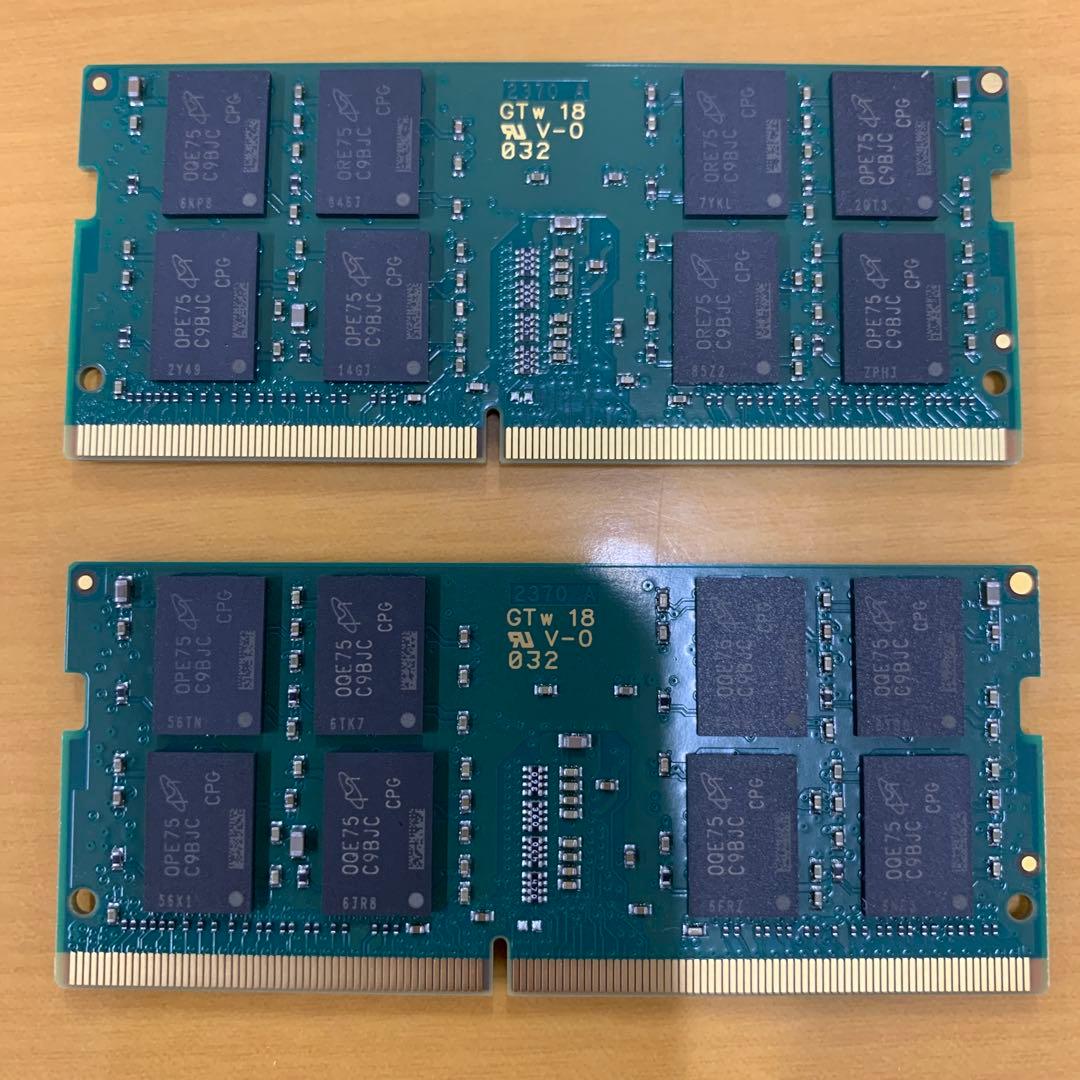 crucial メモリ DDR4-2666 SODIMM 16GB × 2枚
