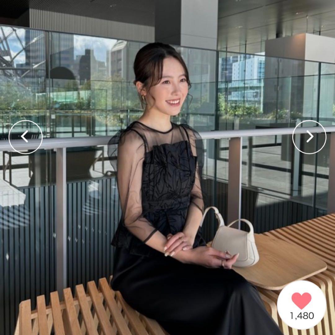 リルアー　シースルドレス　ビスチェ　結婚式　オケージョン　ブラック　黒　レース