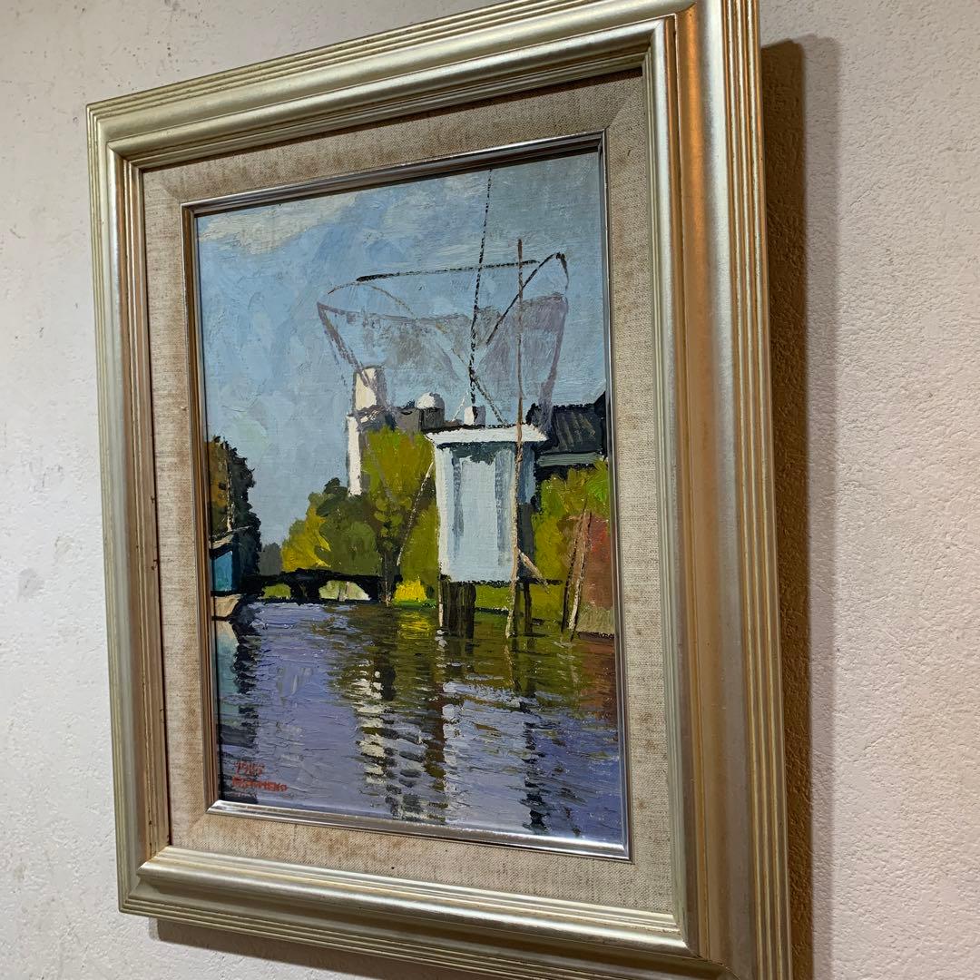 絵画　油彩肉筆画　真作　姫野陸郎『風景画』F4