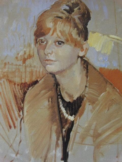 小磯良平、「パリの婦人」、希少な額装用画集より、新品高級額装付