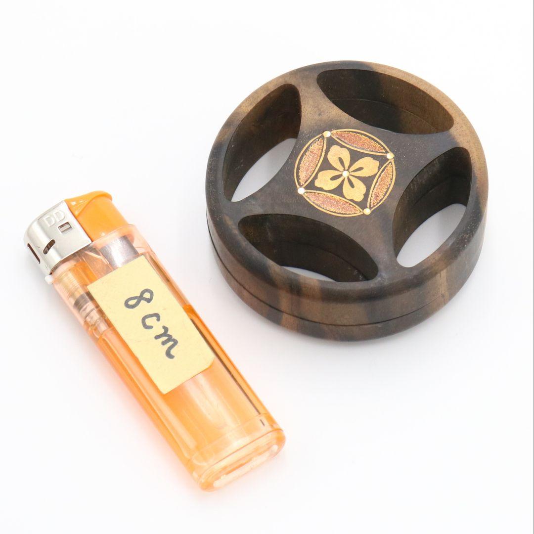 西村彦兵衛(象彦)作 黒柿香合 金蒔絵 共箱 茶道具　M174　1F18