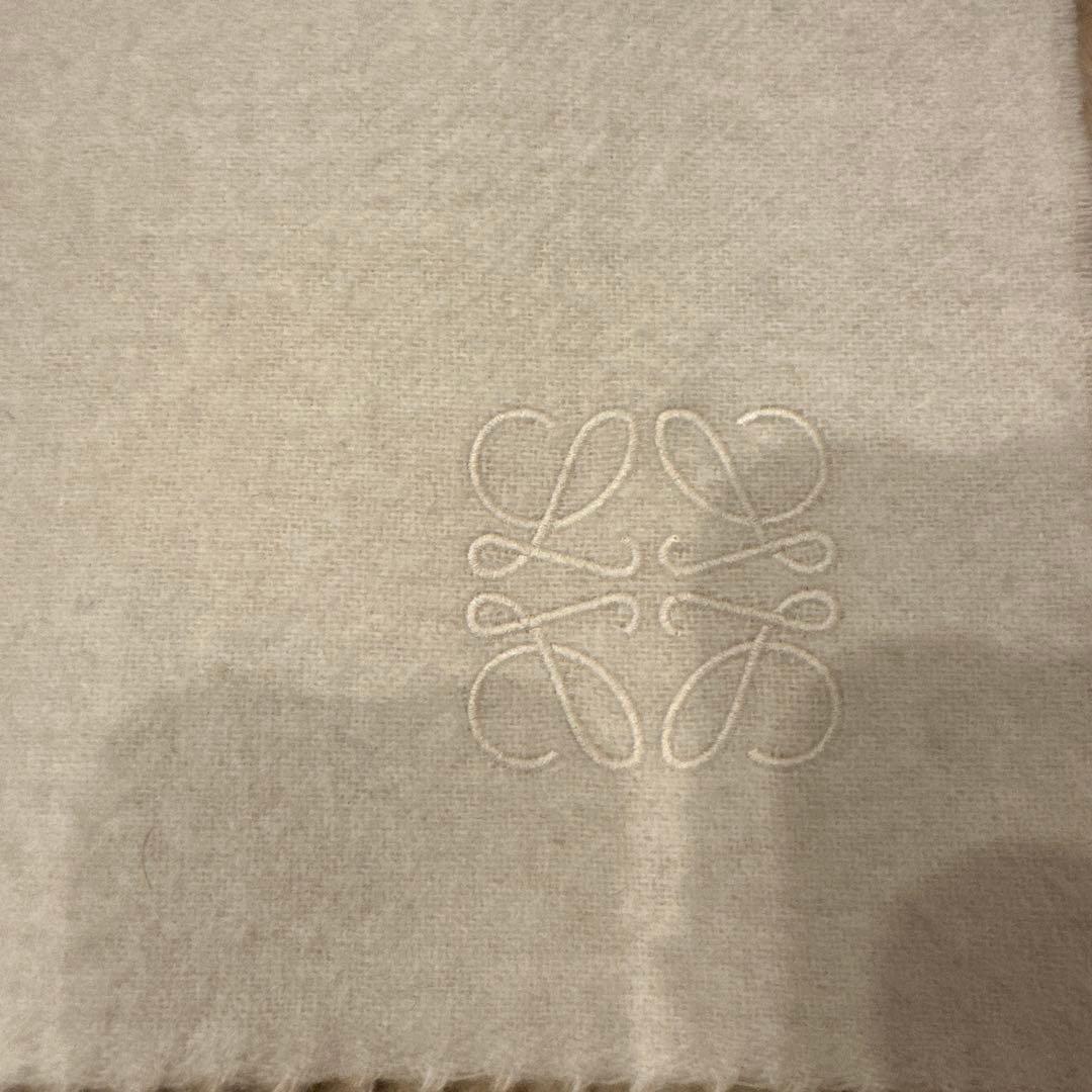 【値下げ中】Loewe ベージュ バイカラーウールカシミヤマフラー