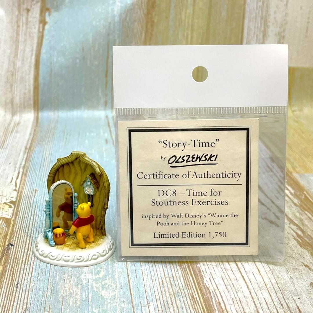 限定1750個 レア★くまのプーさん 鏡 時計 フィギュア★オルショウスキー