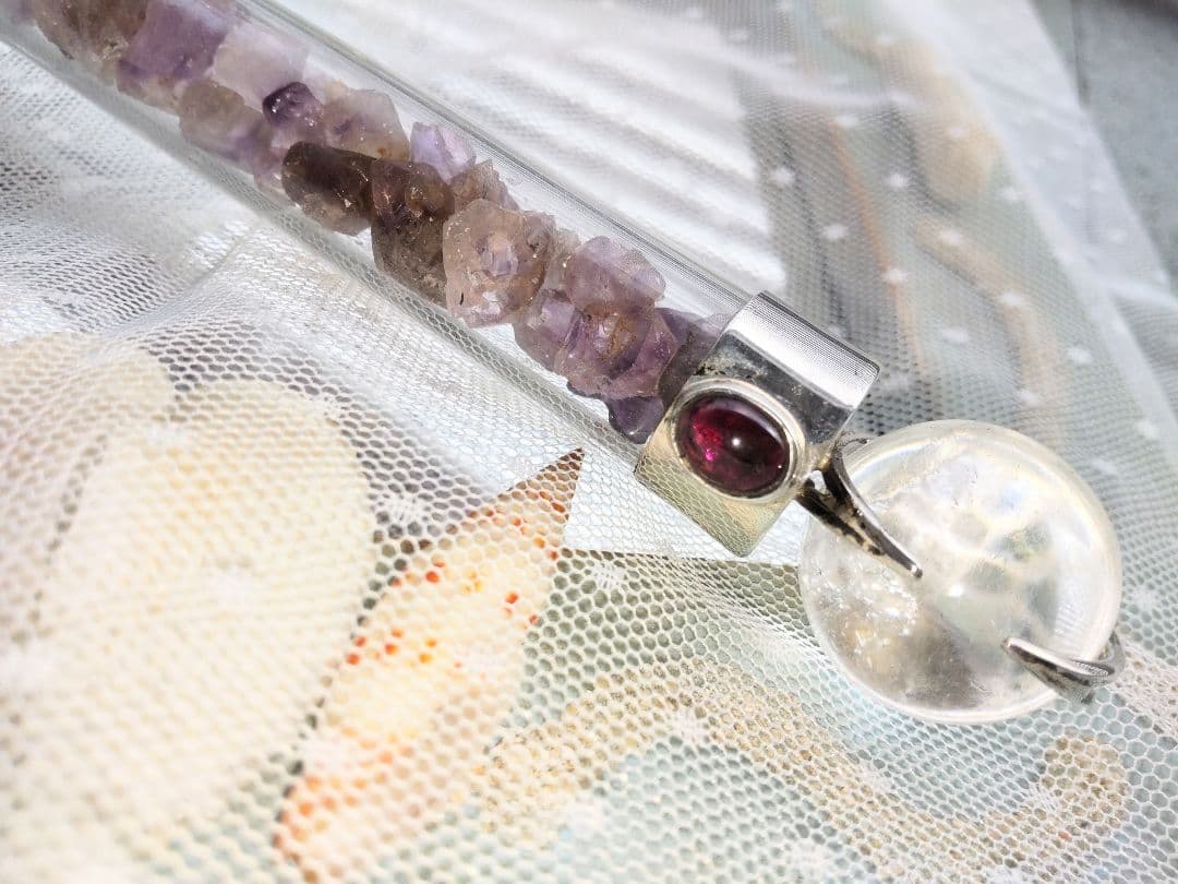 【魔法の杖】ヒーリングワンド  アメジストエレスチャル  魔術書付き