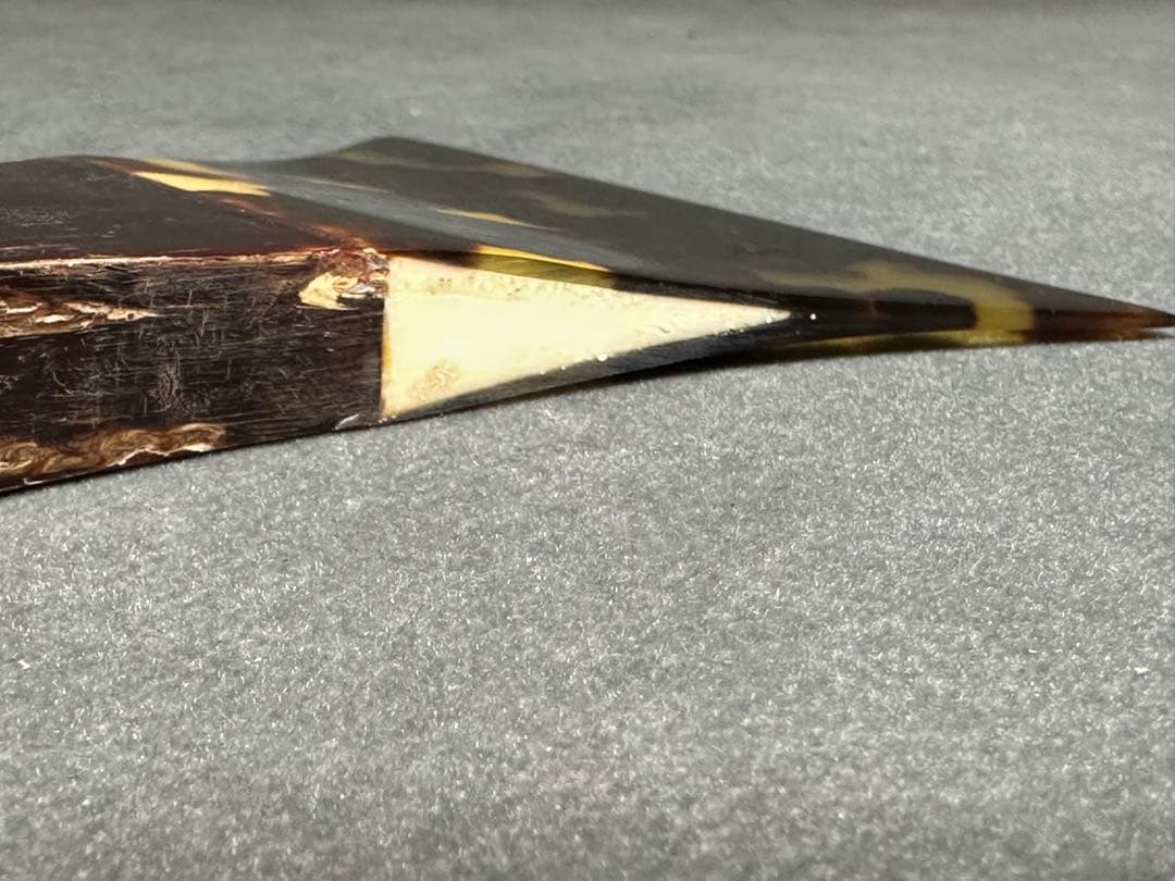 三味線　鼈甲撥　天然素材　バチ　和楽器 民謡　アンティーク　細密細工