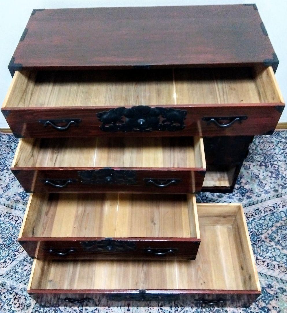 【アンティーク】仙台箪笥　時代箪笥　ローチェスト　洋服タンス