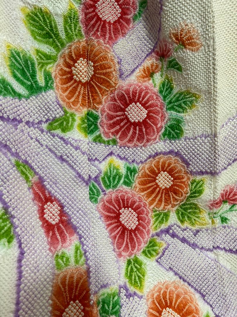 豪華振袖４点セット！！　きぬたや？　総絞り　花柄　１９７