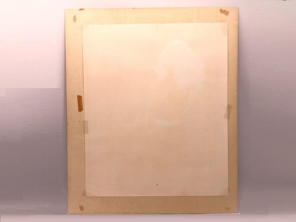 【 肉筆水彩原画 】　蔵出品　本紙45.5×37.7ｃｍ