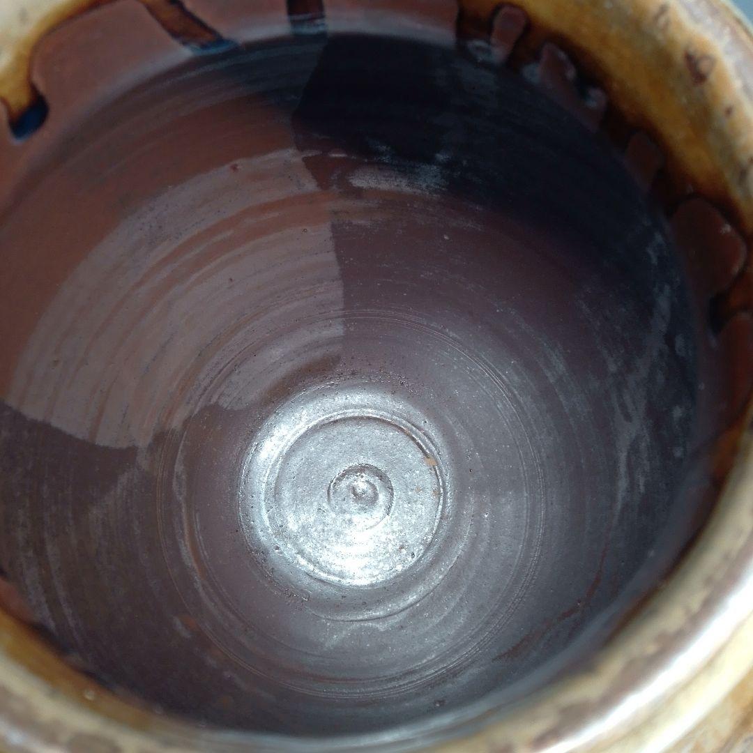 元永陶苑　元永彰一　高取　茶壷　茶壺　飾り壷　共箱