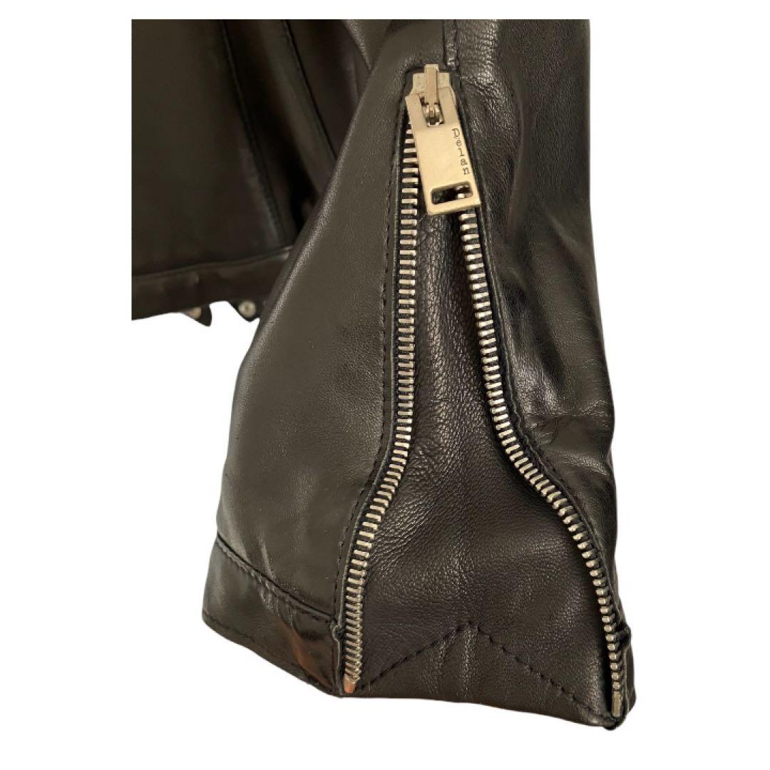 【美品】delan レザーシングルライダースジャケット