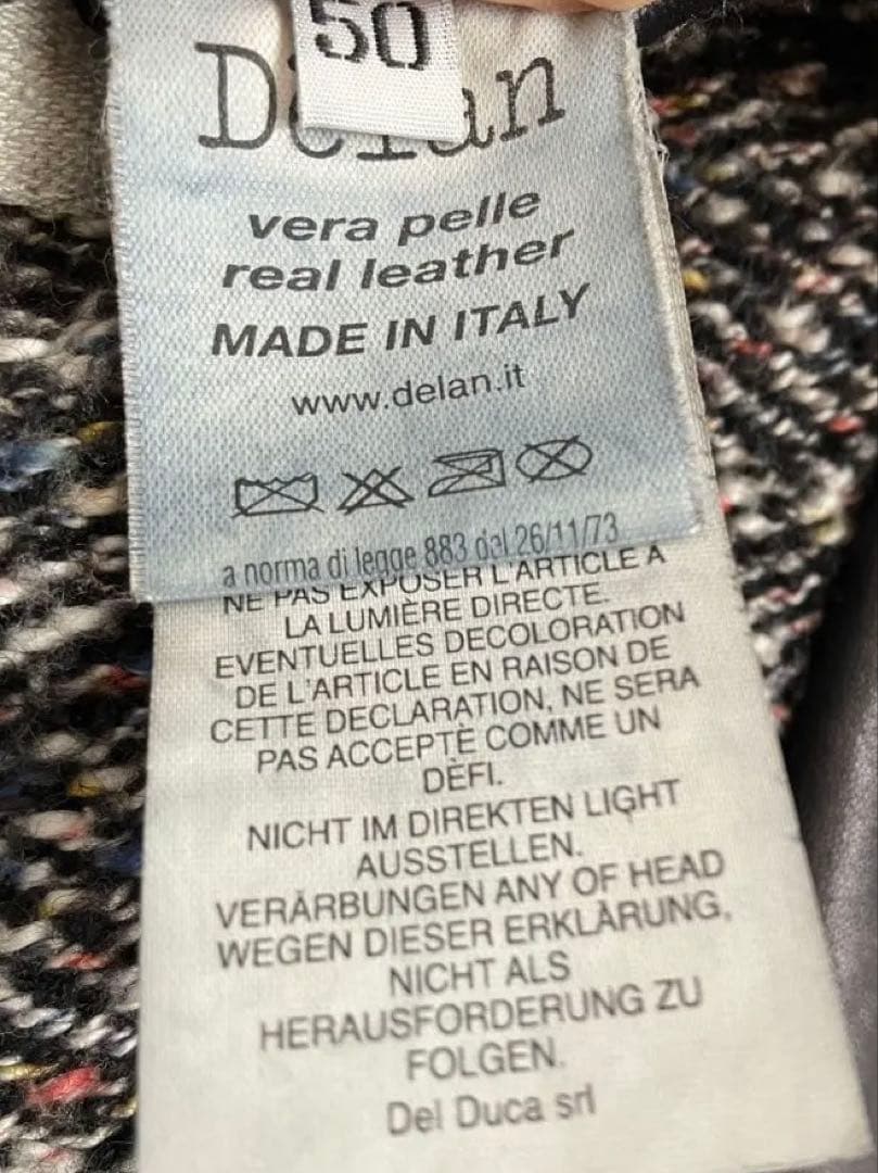 【美品】delan レザーシングルライダースジャケット