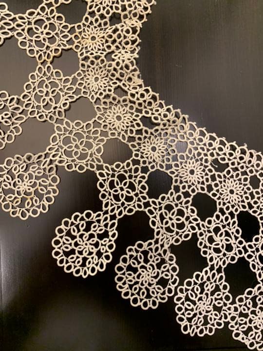 アンティークレースtatting 19世紀フランス製　襟