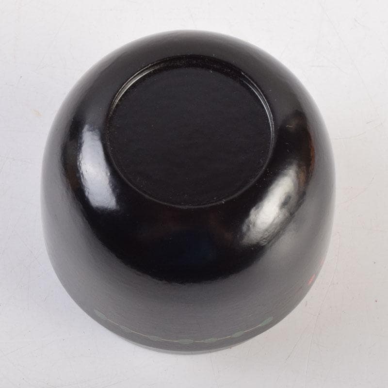 茶道具　山中塗　中村宗悦作　円能斉好写　亀蔵棗　共布共箱　V　9061