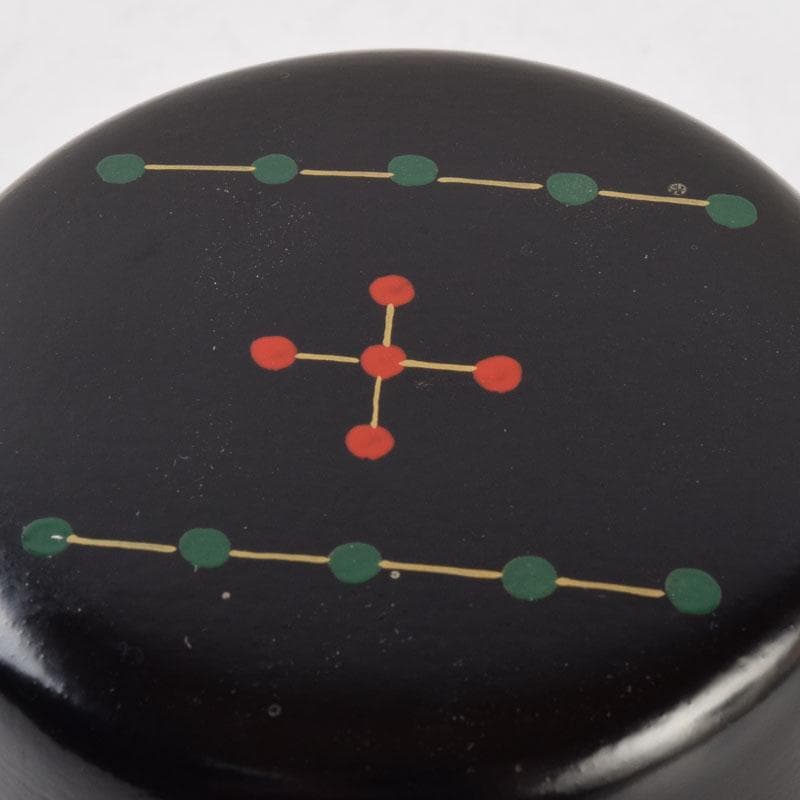 茶道具　山中塗　中村宗悦作　円能斉好写　亀蔵棗　共布共箱　V　9061