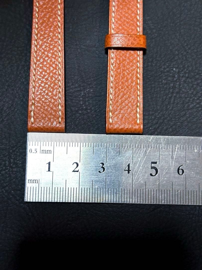 未使用　HERMES 時計　H ウォッチ　ベルト　レザー　ブラウン