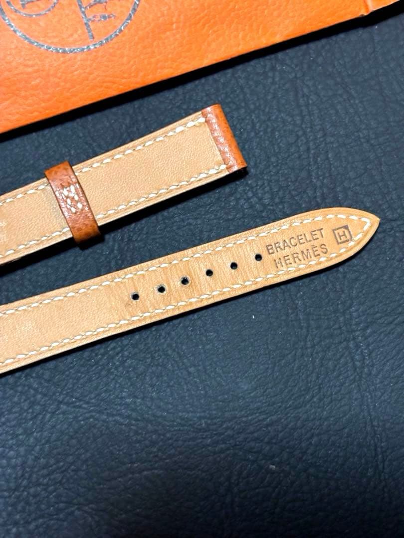 未使用　HERMES 時計　H ウォッチ　ベルト　レザー　ブラウン