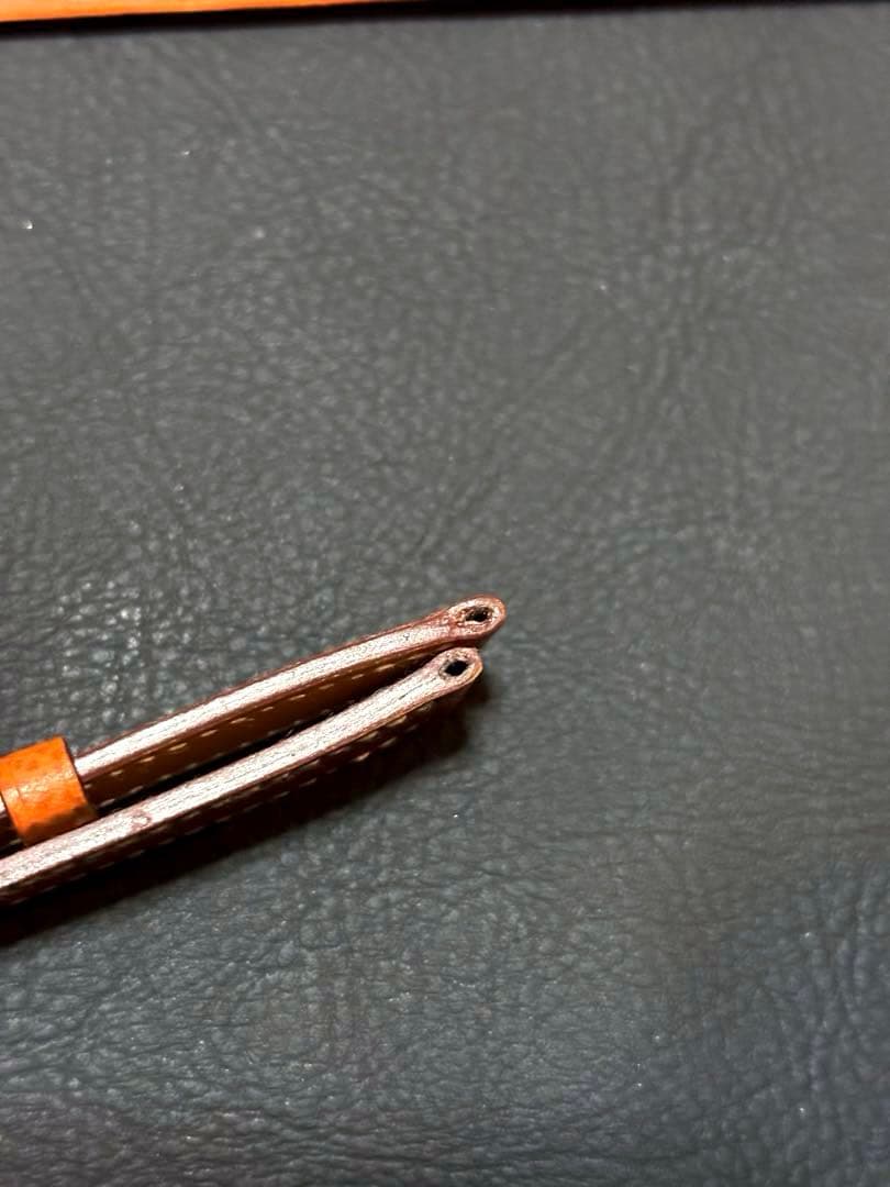 未使用　HERMES 時計　H ウォッチ　ベルト　レザー　ブラウン