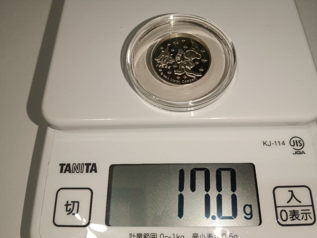 た*ぬ様 東京ディズニーランド開園10周年純金製記念メダル　品位999純銀 限定