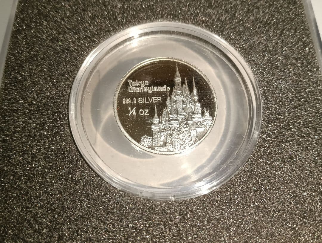 た*ぬ様 東京ディズニーランド開園10周年純金製記念メダル　品位999純銀 限定