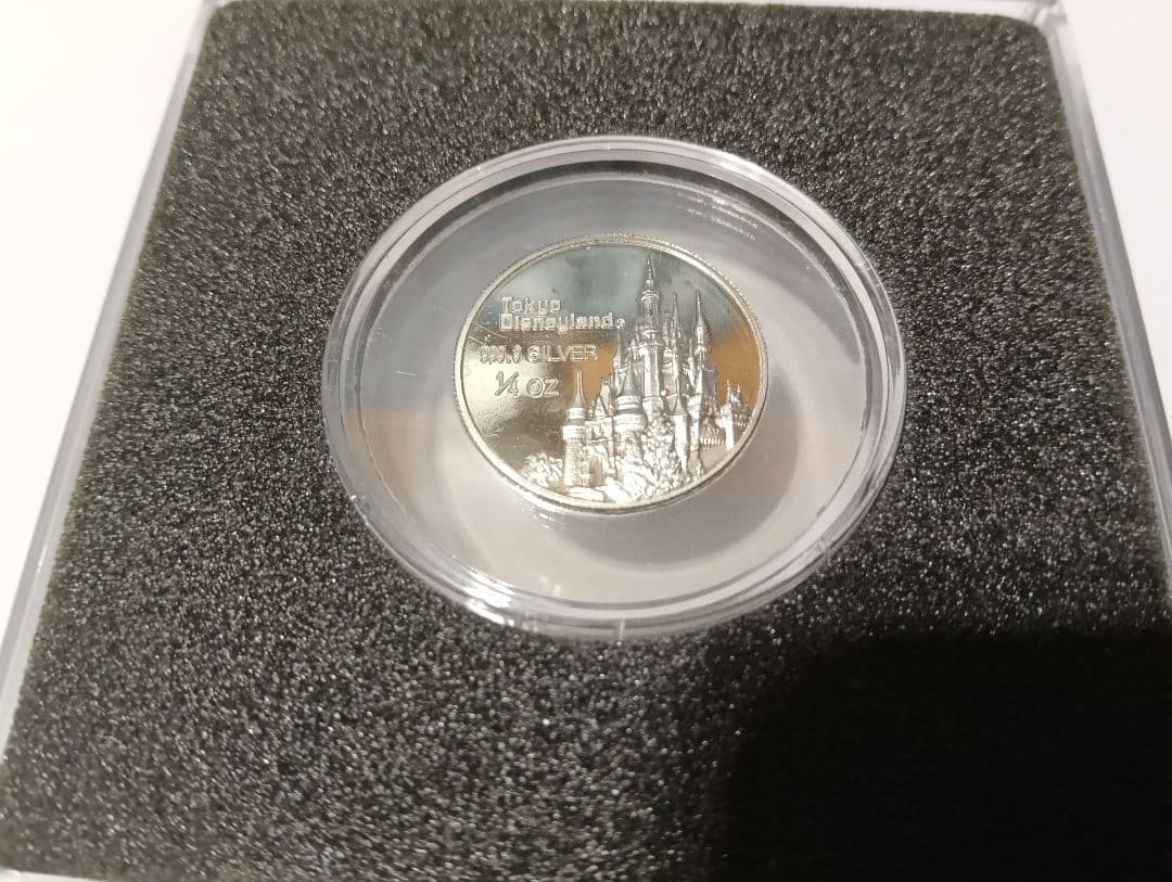 た*ぬ様 東京ディズニーランド開園10周年純金製記念メダル　品位999純銀 限定