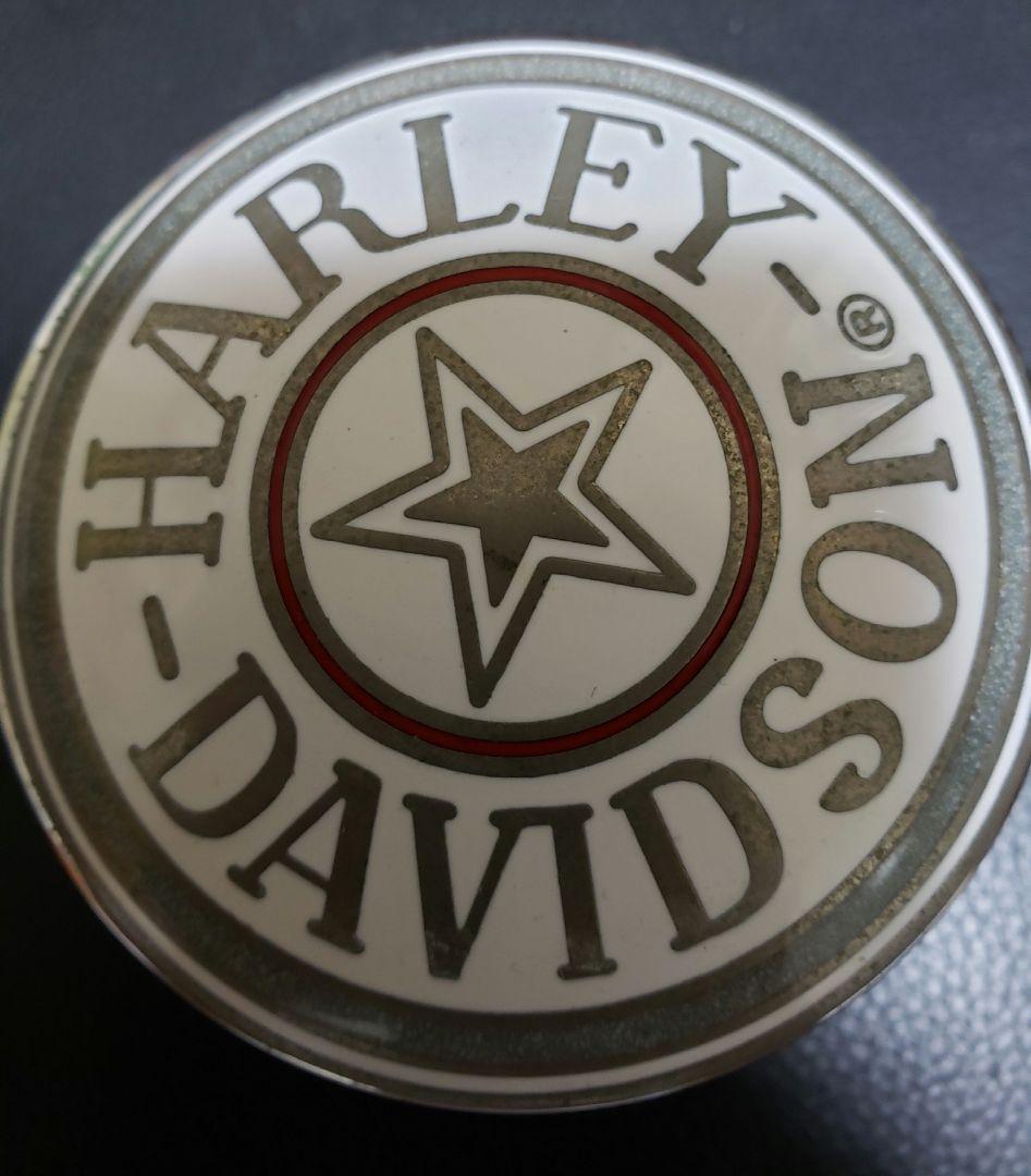 激レア！Harley-Davidson タンクキャップ七宝焼　白　中古