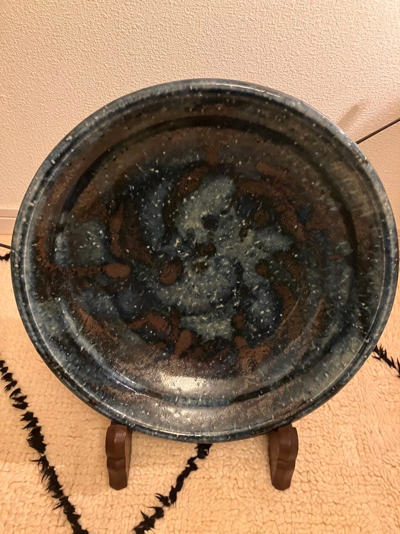 武内晴二郎 民芸 呉須 呉洲 大皿 大鉢 師　浜田庄司 河井寛次郎 民藝