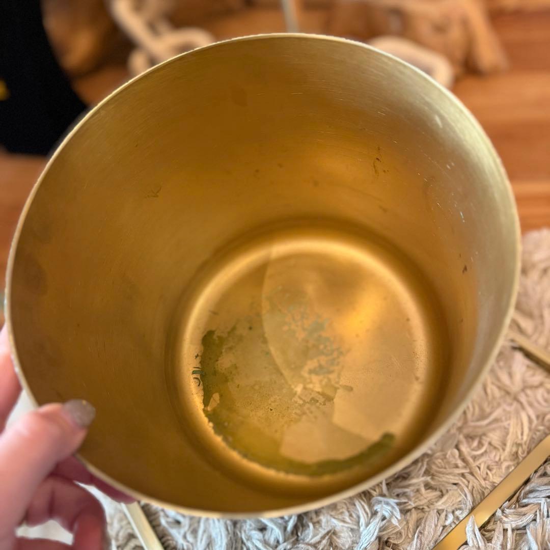 ZARA ガラス天板 金属製サイドテーブルandダスドボックス