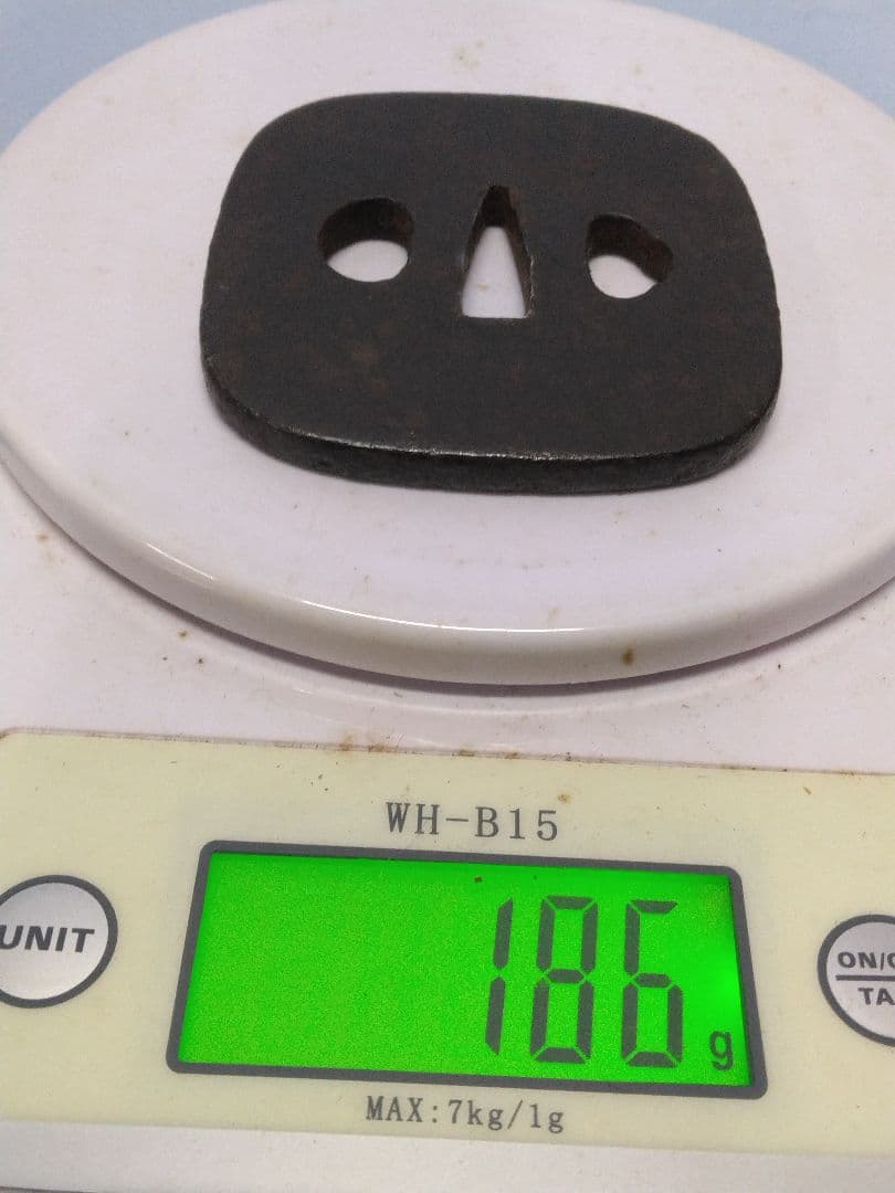 鉄製 板鍔　鍔　鐔　武具　武州住　刀剣