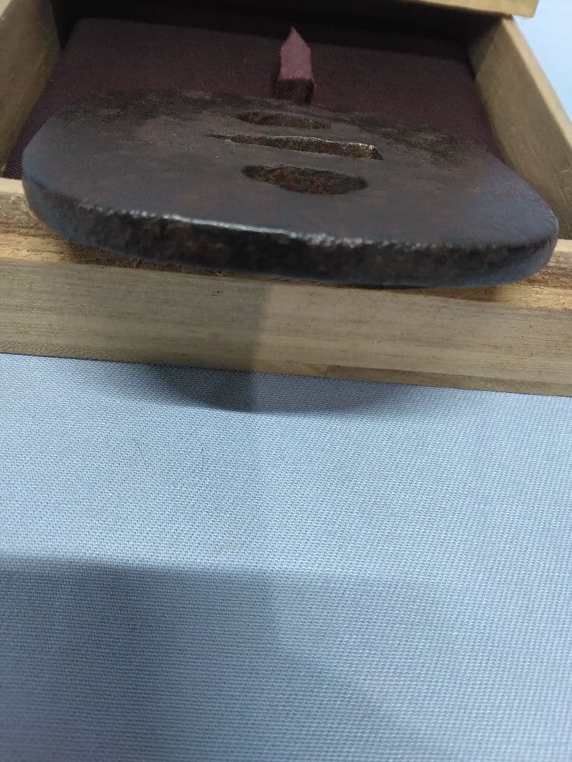 鉄製 板鍔　鍔　鐔　武具　武州住　刀剣