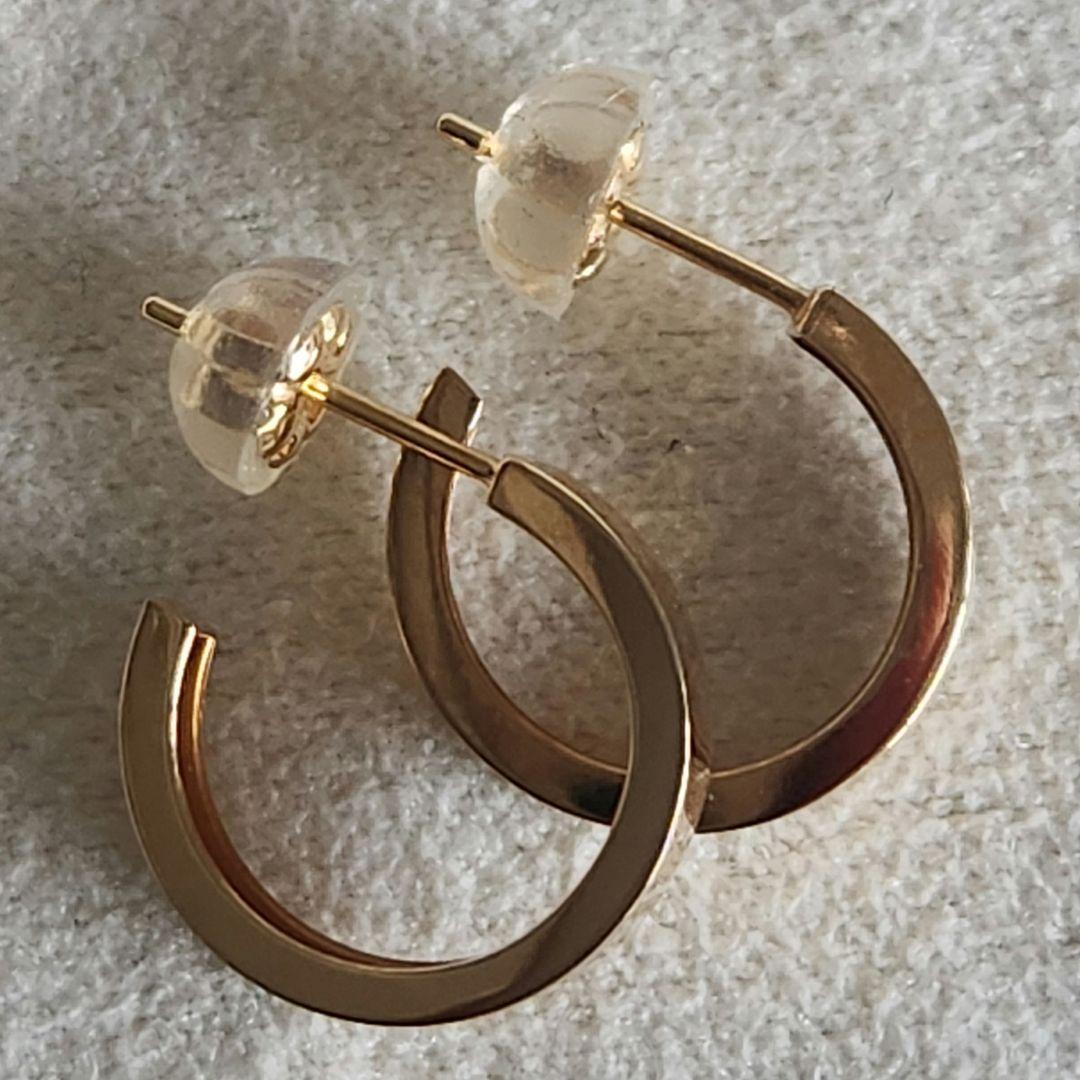 ラウンド♡ゴールド【テイクアップ】K18 K10 フープピアス☆アガット 好きも