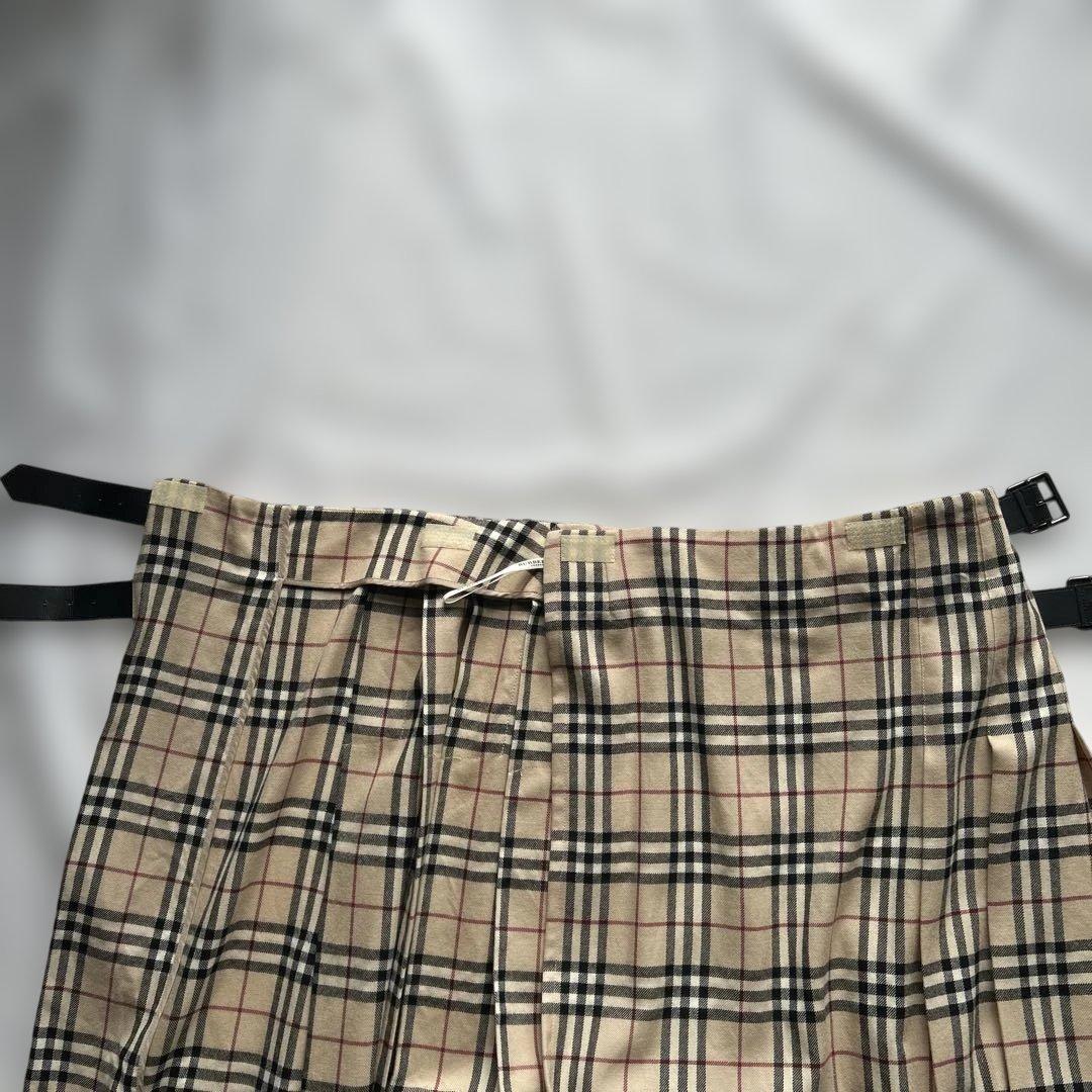 バーバリー巻きスカート ノバチェック レース　可愛い　ベージュ系