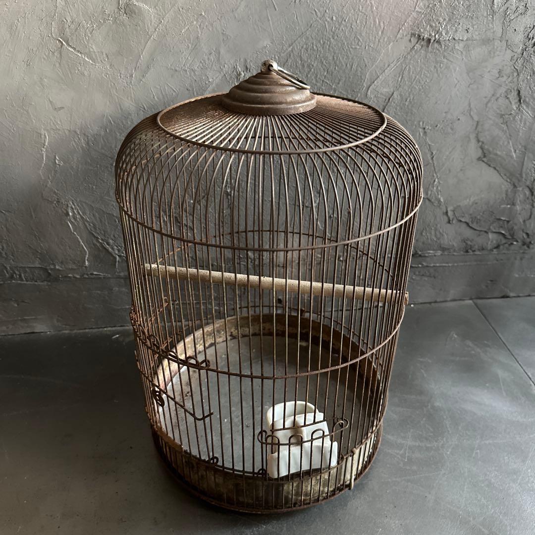 瞬間的お値下げ‼️ヴィンテージ　シャビーな鳥籠　鳥カゴ